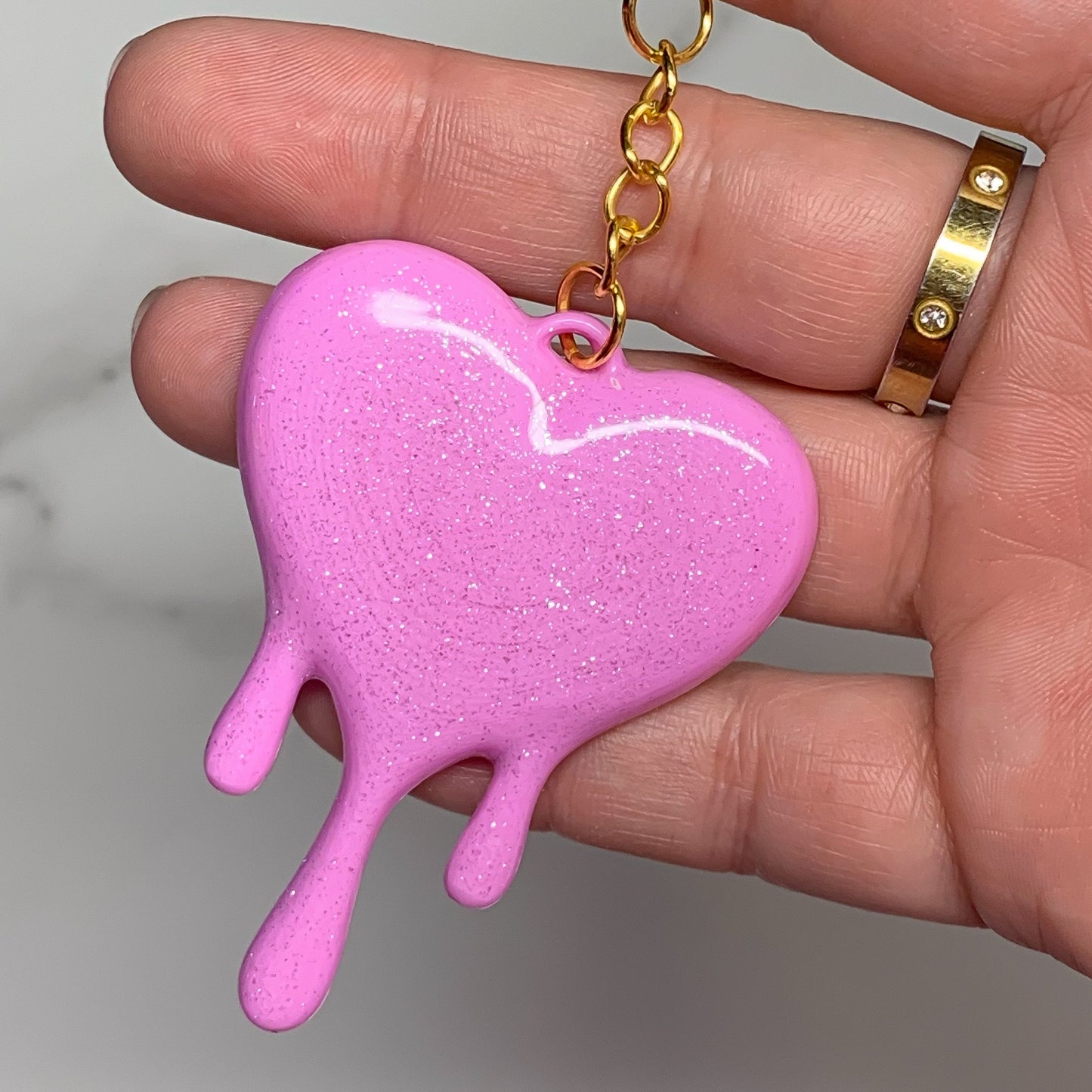 Drip Heart NFC keychain