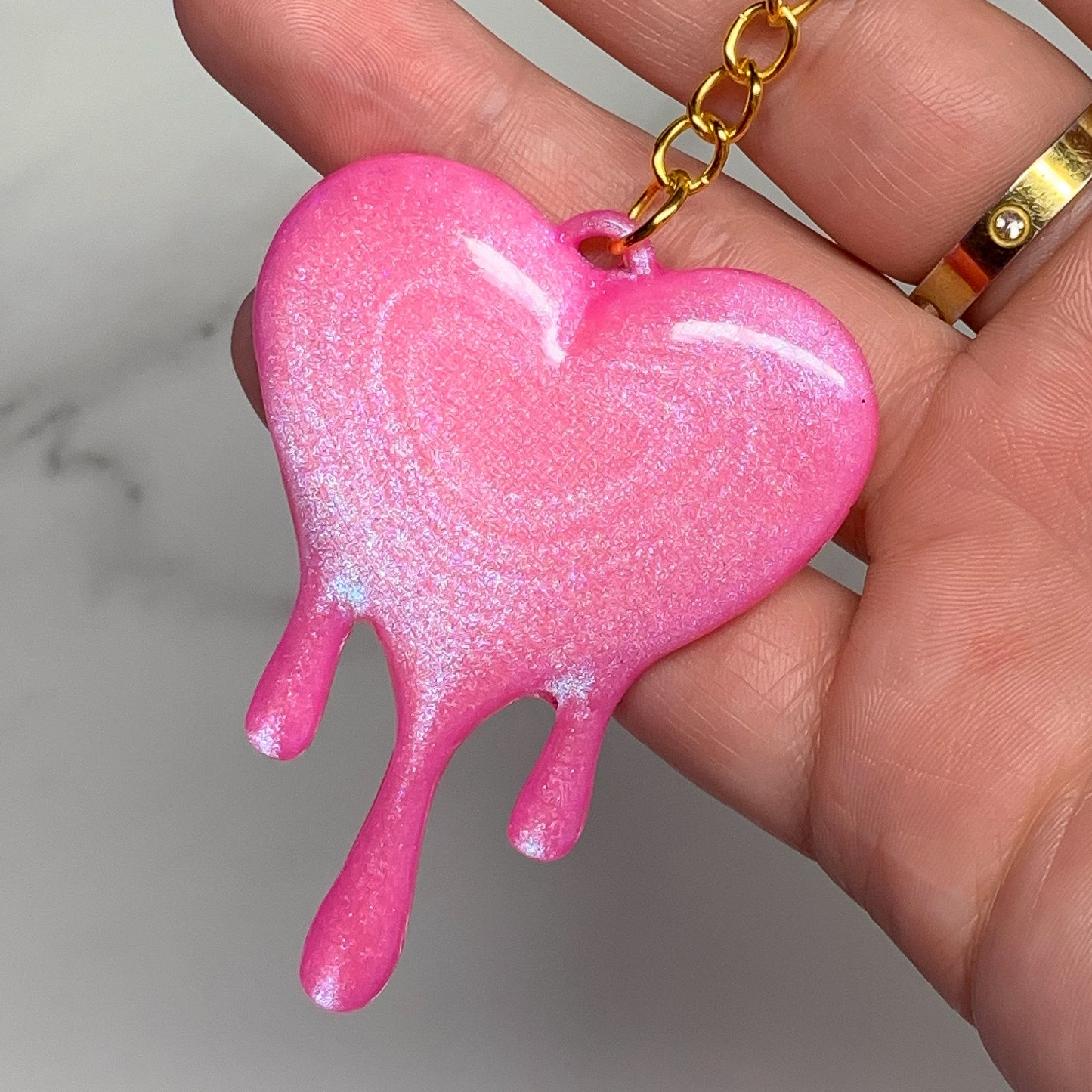 Drip Heart NFC keychain