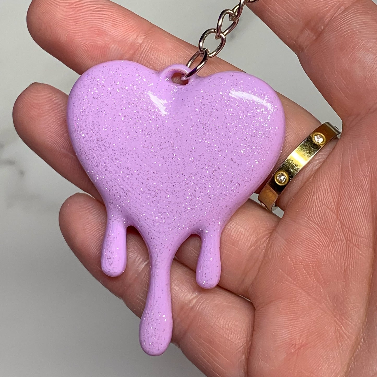 Drip Heart NFC keychain