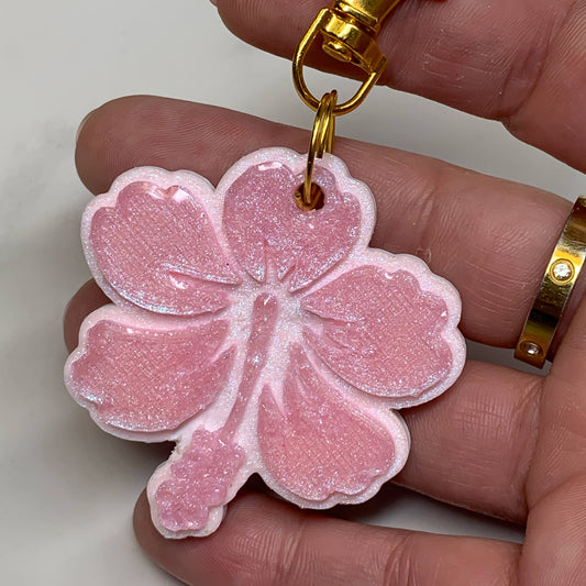 Hibiscus NFC keychain